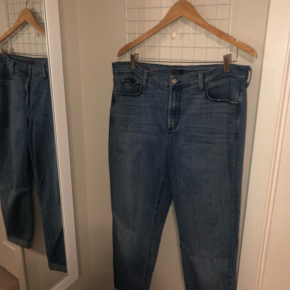 Medium Wash Denim STRIPED Jeans